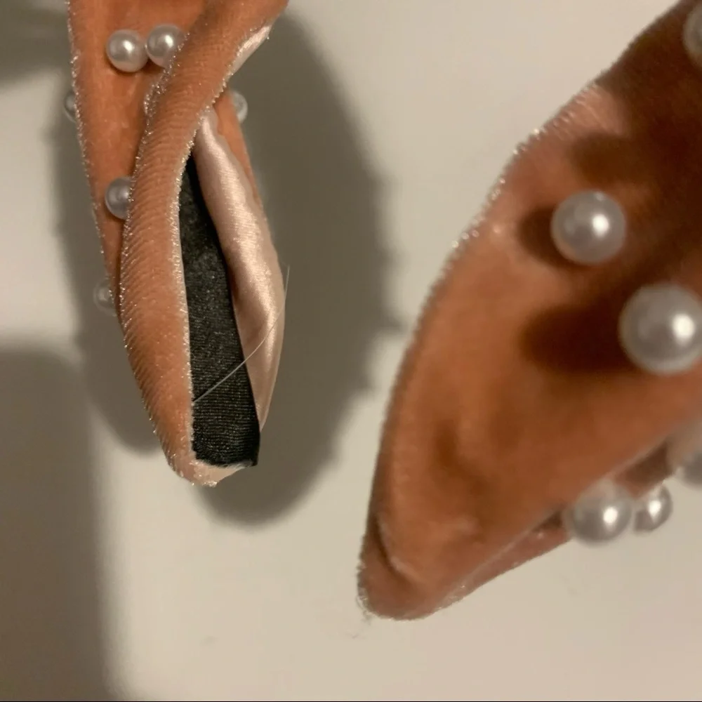 5 for 20 Cherie black & pink knotted bead headbands set of 2 - Picture 6 of 7